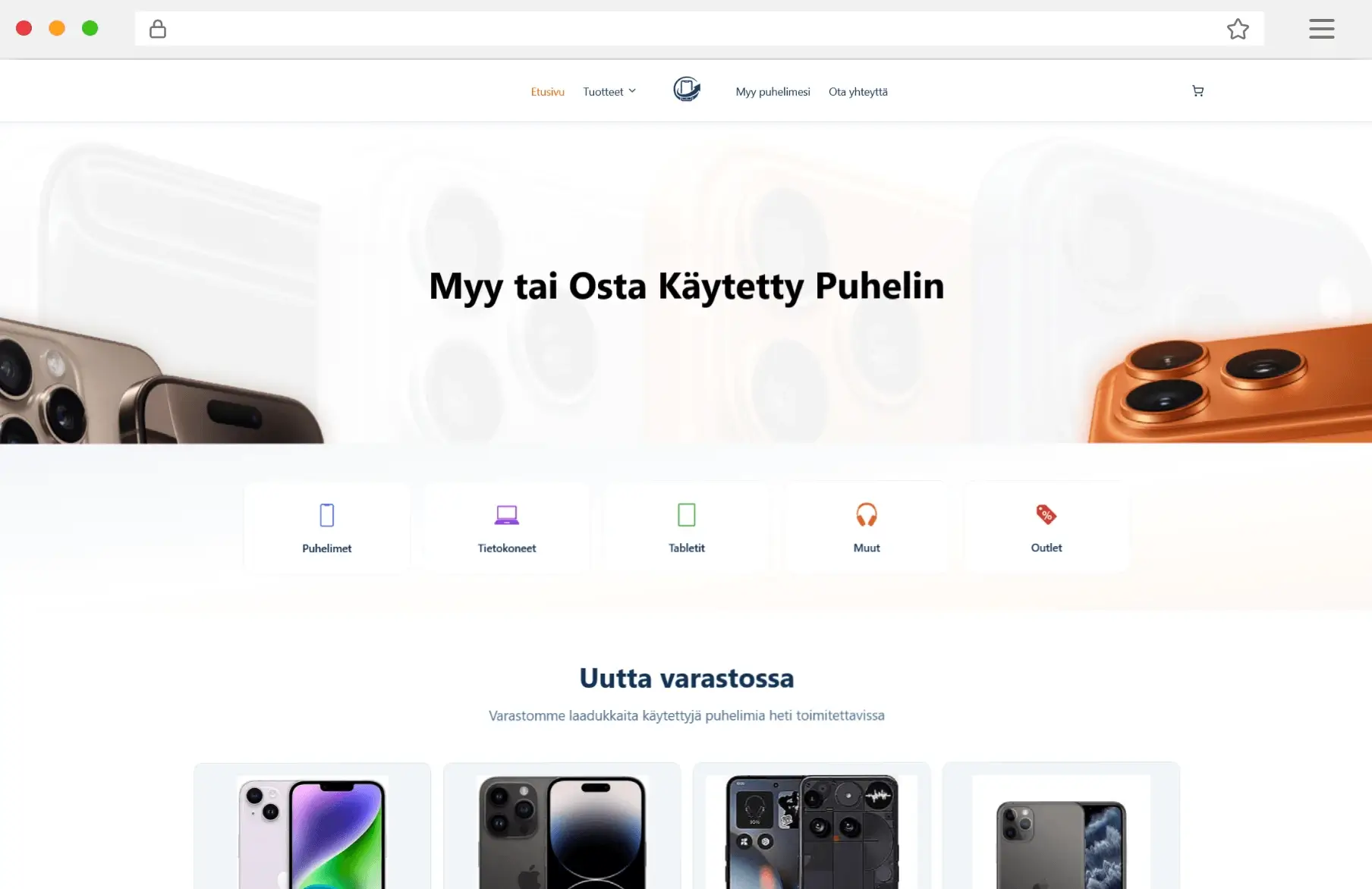 Ostapuhelin.fi Shopify ecommerce storefront