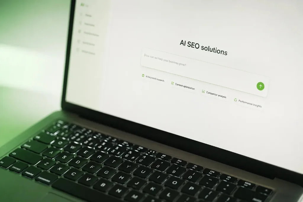 Generative engine optimization dashboard showing AI search visibility for a Dubai business